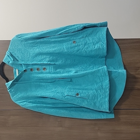 Soft Surroundings Forsythia Paisley Jacquard Hooded Pullover-Size Large - Picture 3 of 16